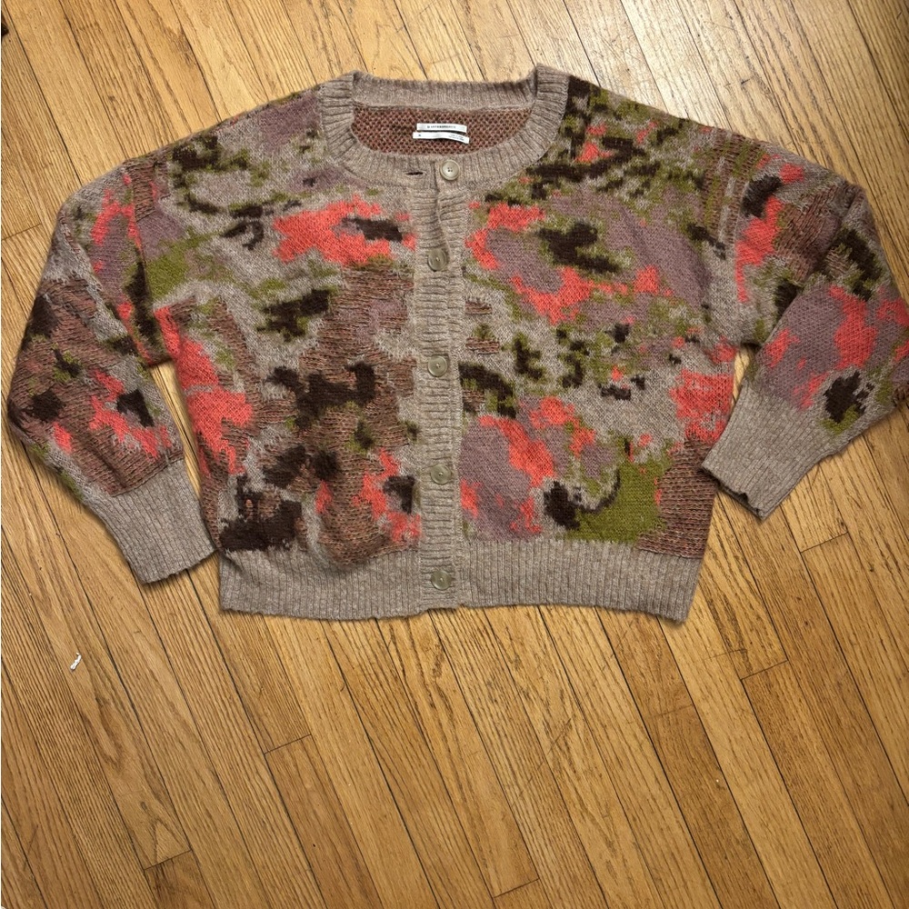 Anthropologie Earthy Tones Cardigan XL
